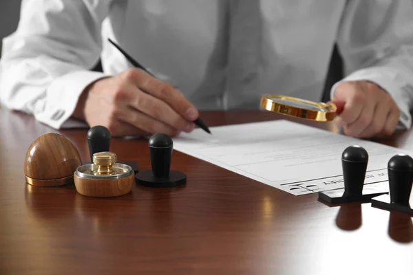 Notary public at work — Stock Photo, Image