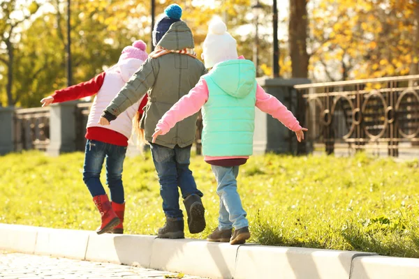 Grup eğleniyor çocuk parkta yürüyüş
