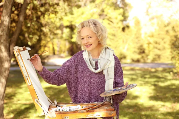 Kunstenaar schilderij beeld — Stockfoto