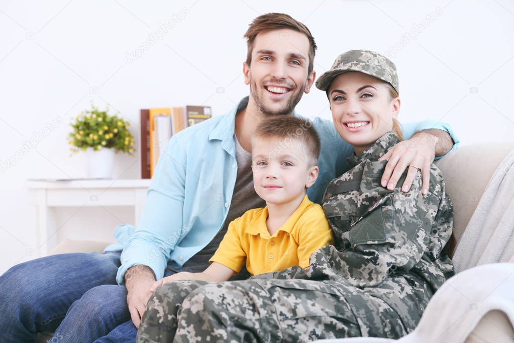 Soldier reunited with family