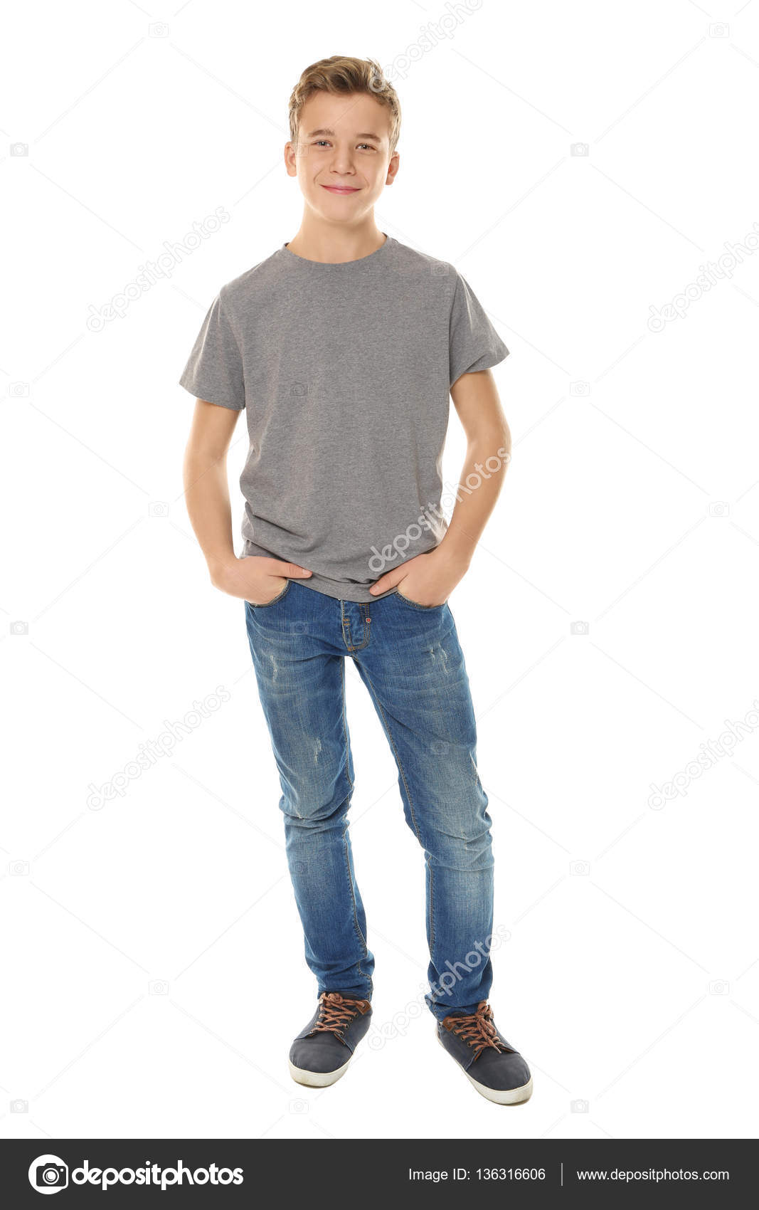 Teenager in casual clothes — Stock Photo © belchonock #136316606