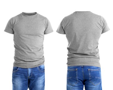 Erkek t-shirt farklı görünümlerini