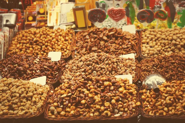 Assortment of sweets at market — Stock Photo, Image