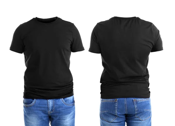 Olika vyer av manliga t-shirts — Stockfoto