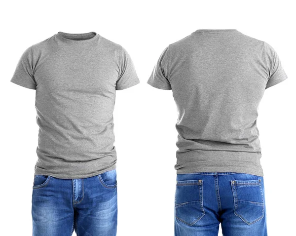 Différentes vues de t-shirts masculins — Photo