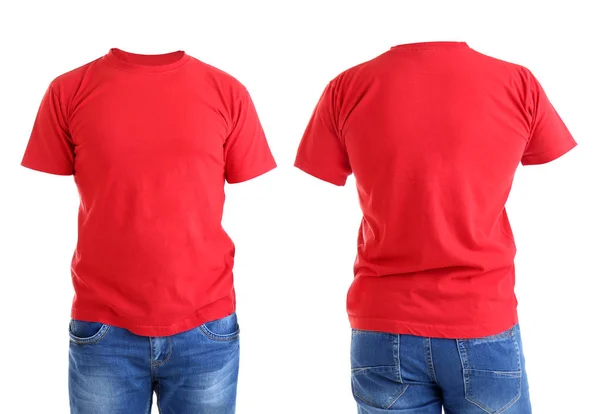 Διαφορετικές απόψεις των αρσενικών t-shirts — Φωτογραφία Αρχείου