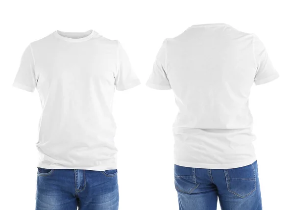 Διαφορετικές απόψεις των αρσενικών t-shirts — Φωτογραφία Αρχείου