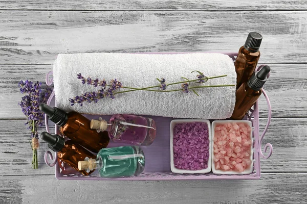 Conjunto de tratamentos de spa naturais — Fotografia de Stock