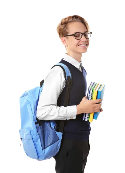 Adolescente chico con mochila —  Fotos de Stock