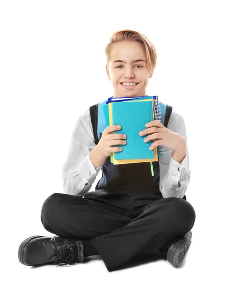 Adolescente chico con mochila — Foto de Stock