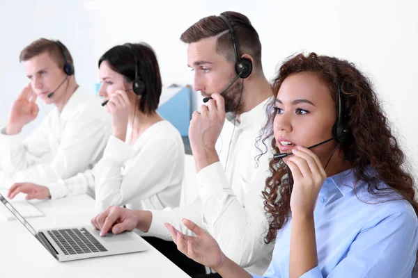 Team Technical Support Dispatchers Working Office — Stock Photo, Image