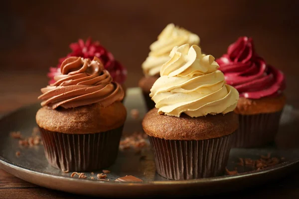 Bolinhos de chocolate saborosos — Fotografia de Stock