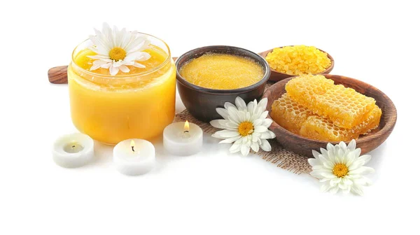 Spa composition with honey — Stock Photo, Image