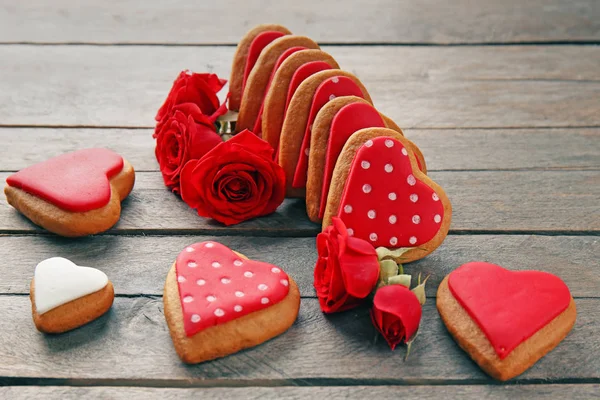 Valentine heart cookies