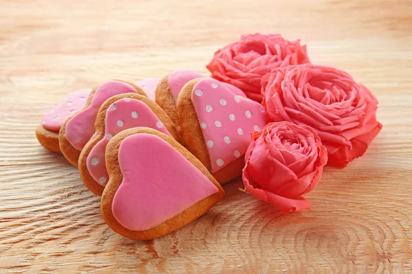 Valentine biscoitos coração — Fotografia de Stock