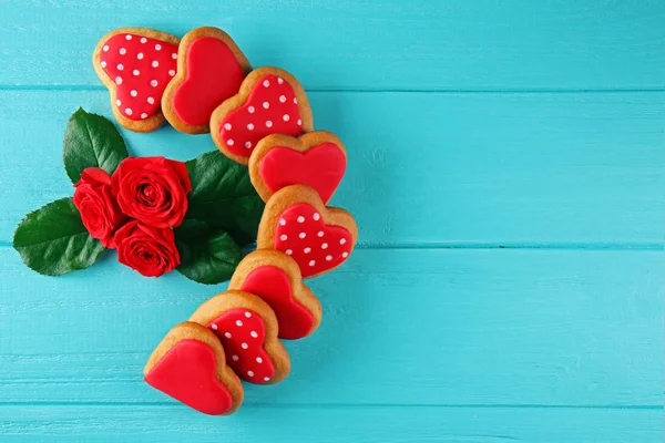 Valentine biscoitos coração — Fotografia de Stock