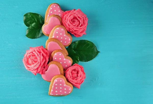 Valentine biscoitos coração — Fotografia de Stock