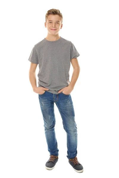 Teenager in casual clothes Royalty Free Stock Photos