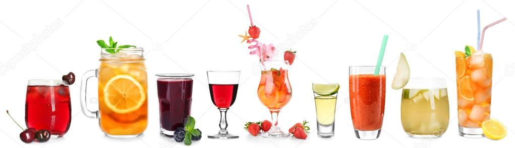 Delicious cocktails set