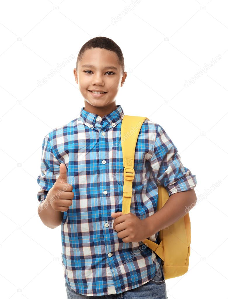 Cheerful teenager boy