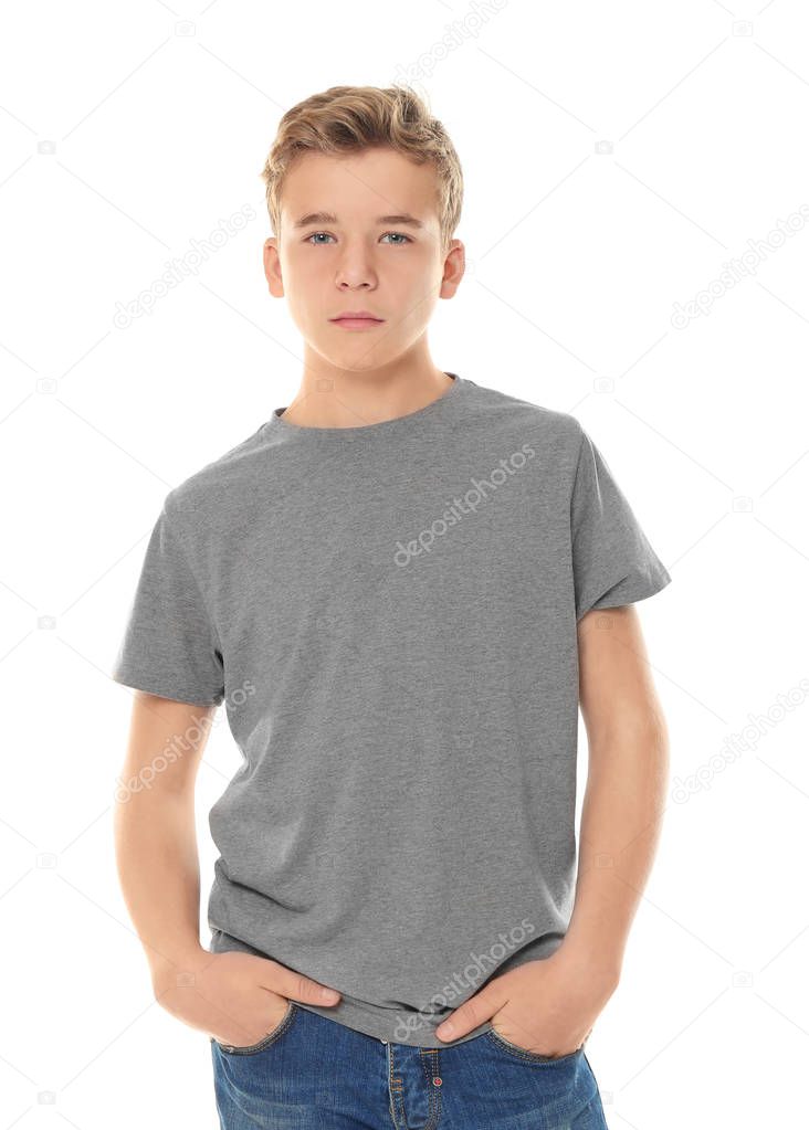 Teenager in casual clothes