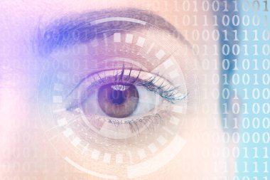 Göz doktoru kavramı. Kadının göz, portre