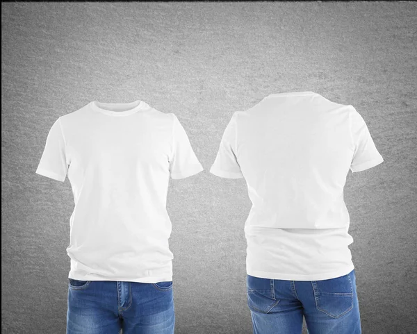 Olika vyer av manliga t-shirts — Stockfoto