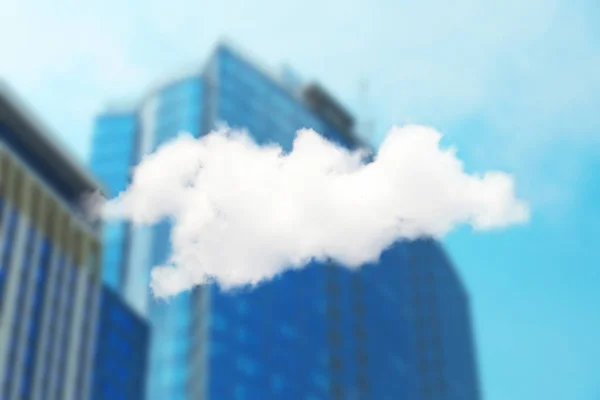 Icône Cloud sur fond de paysage urbain — Photo