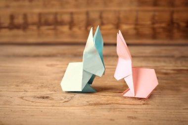 sevimli Origami tavşanlar 