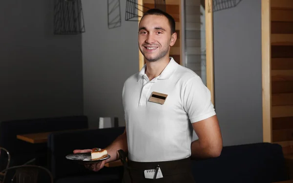 Young handsome waiter — Stock Photo, Image