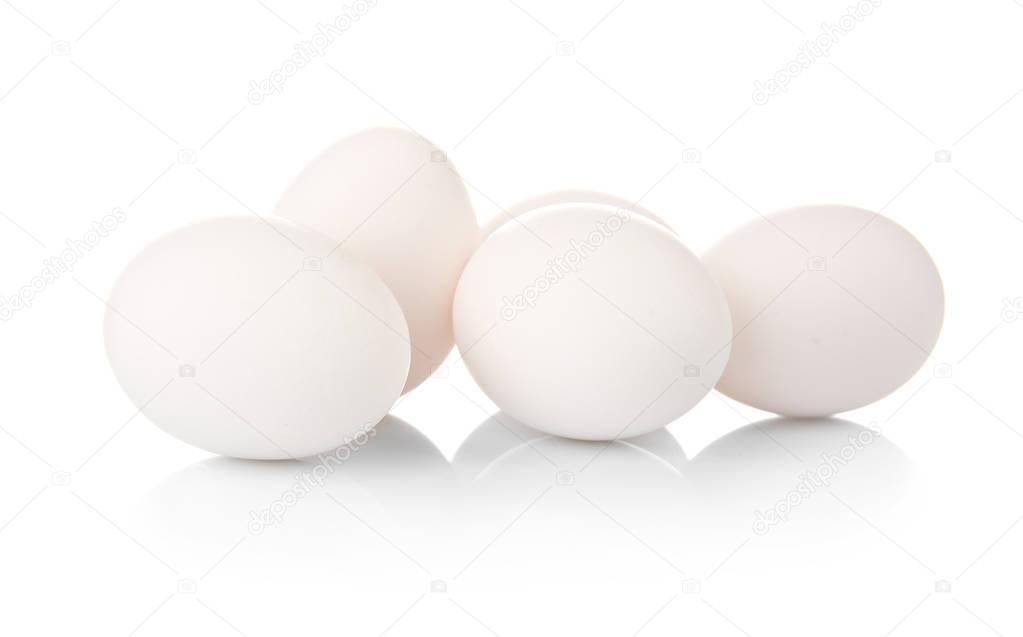 pile of Raw eggs