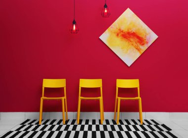 duvar arka plan üzerinde koltukları