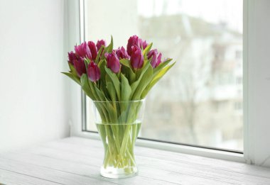 bouquet of beautiful tulips clipart