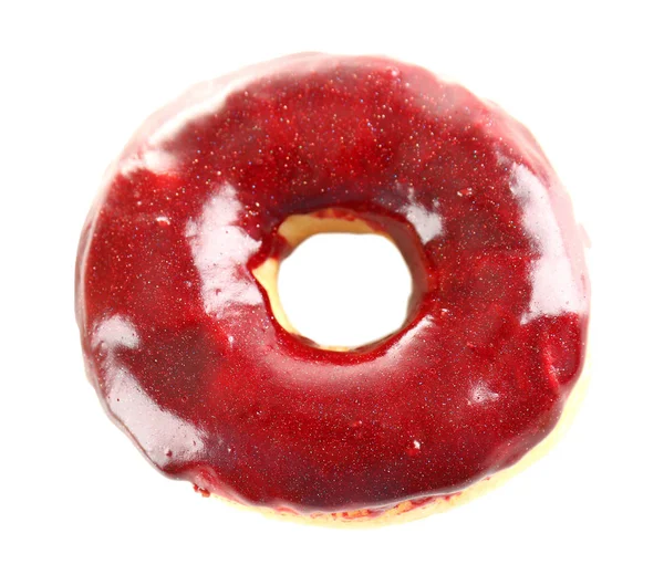 Delicious  donut on white — Stock Photo, Image