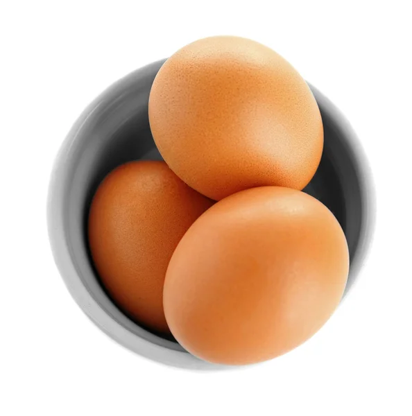 그릇에 담긴 생달걀 — 스톡 사진