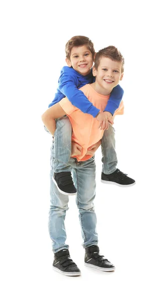 Cute little brothers — Stock Photo, Image