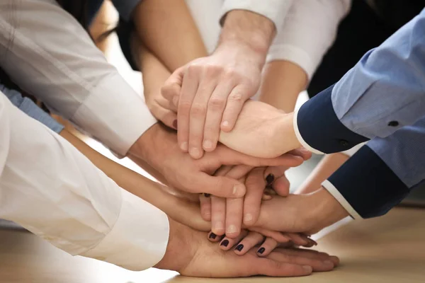 United hands of business team — Stock Photo, Image