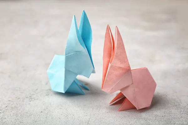 Origami paper bunnies — Stock Photo, Image