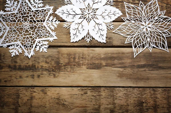Beautiful paper snowflakes — Stock Photo, Image