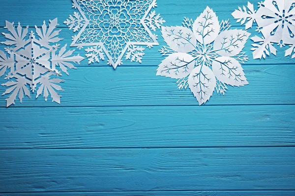 Mooi papier sneeuwvlokken — Stockfoto