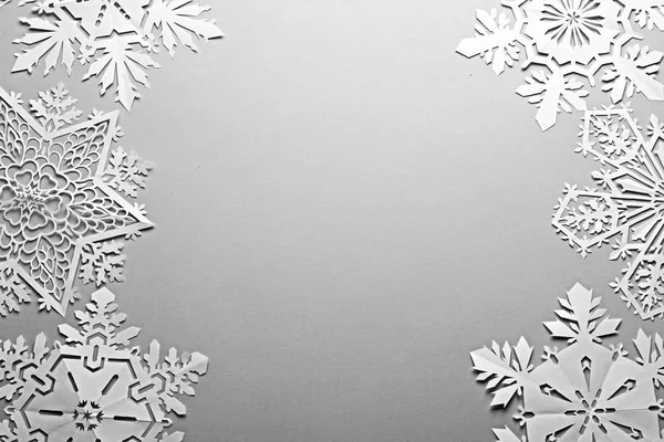 Beautiful paper snowflakes — Stock Photo, Image