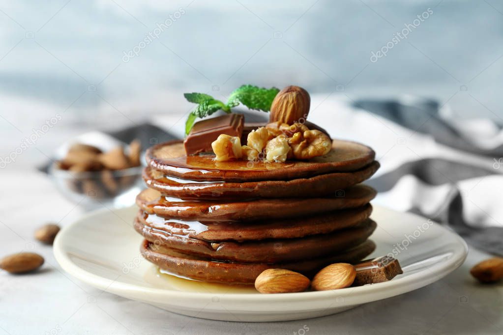 delicious chocolate pancakes