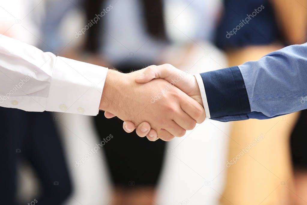 Handshaking of business partners