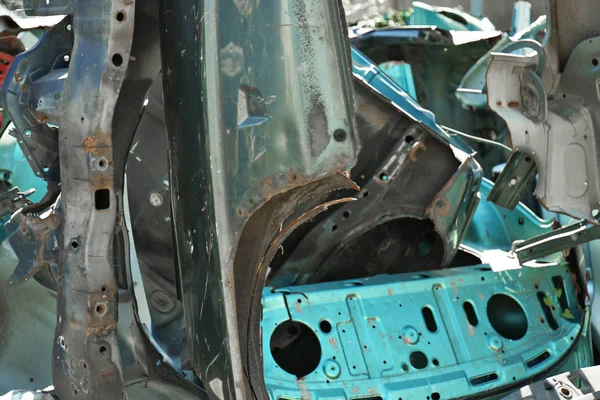 Vernietigde auto, close-up — Stockfoto