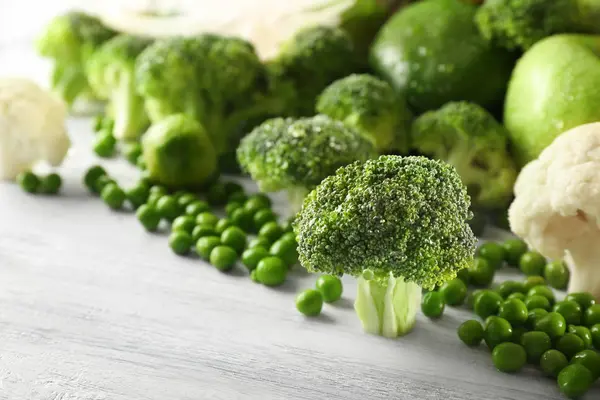 Verduras y frutas verdes — Foto de Stock