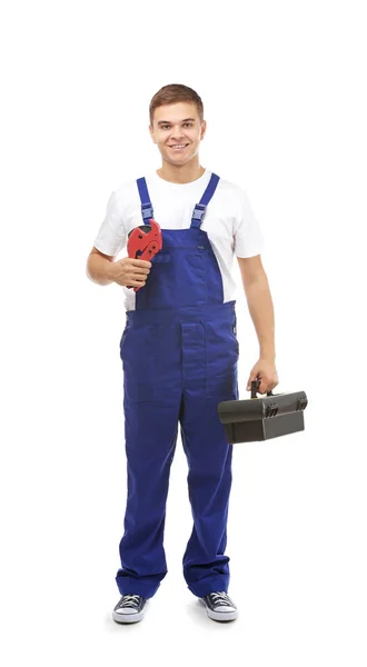 Young handsome plumber — Stock Photo, Image