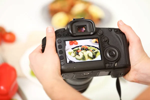 Mat på kamerans display — Stockfoto