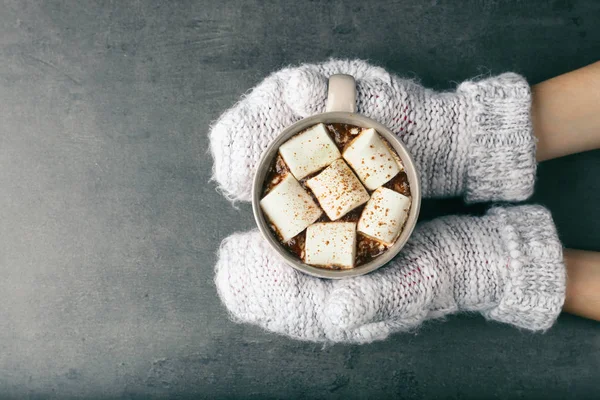 Kopje warme chocolademelk — Stockfoto