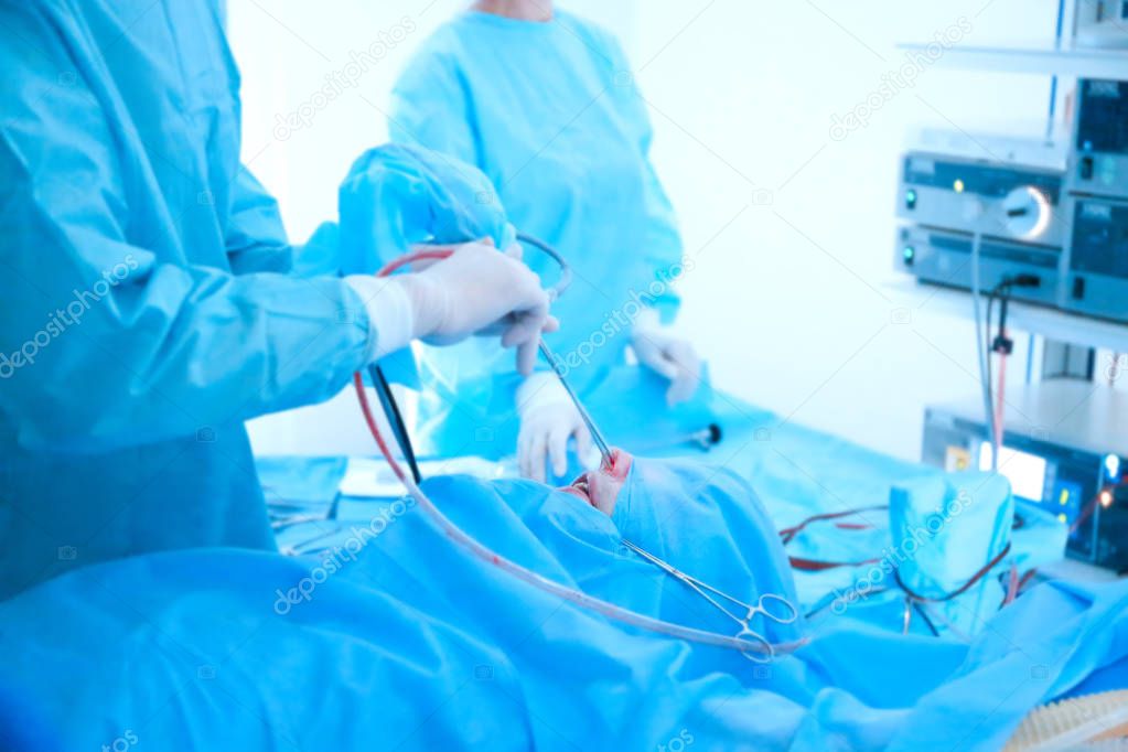 Operating of patient in hospital