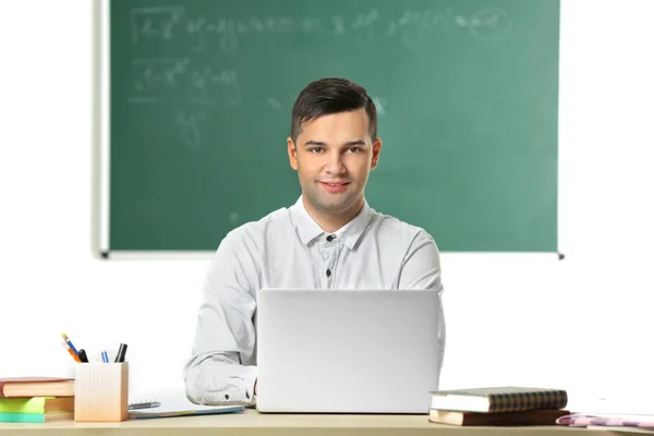 Handsome young teacher — Stock Photo, Image